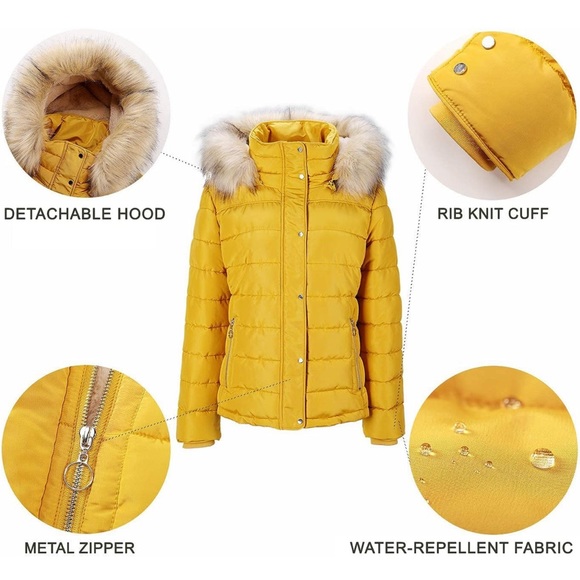 ROYAL MATRIX Women's Winter Puffer Jacket Hooded Warm Quilted Jacket New - Picture 2 of 3